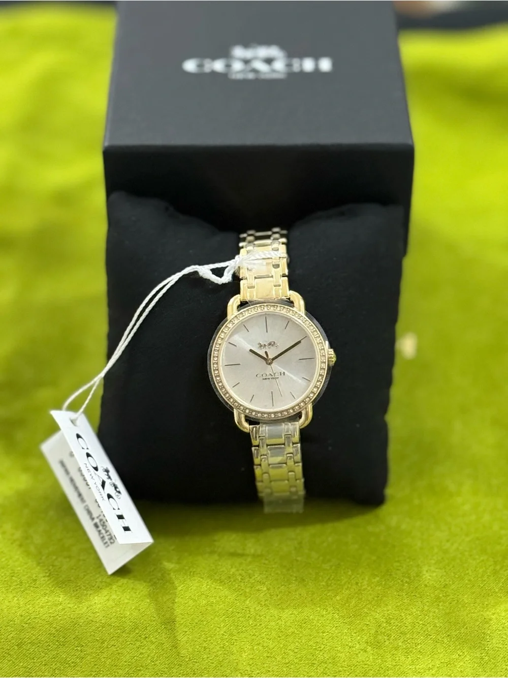 Coach Gold-Tone Crystal Accent Ladies Bracelet Watch